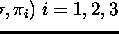 $(\sigma,\pi_{i})\;i=1,2,3$